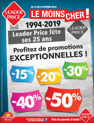 Bon plan, codes promo, réduction Guadeloupe, Martinique, Guyane, la Réunion : 1994-2019 Leader Price fête ses 25 ans ! | photo-1994-2019-leader-price-fete-ses-25-ans