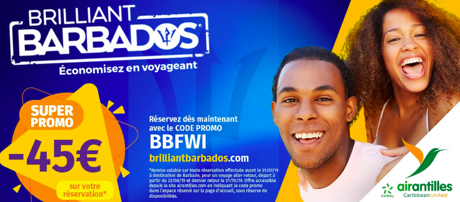 Bon plan, codes promo, réduction Guadeloupe, Martinique, Guyane, la Réunion : Promo pour la Barbade ! | photo-45-pour-vos-vols-vers-la-barbade