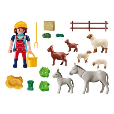 Bon plan, codes promo, réduction Guadeloupe, Martinique, Guyane, la Réunion : Playmobil : Fermière avec animaux | photo-playmobil-fermiere-avec-animaux-1