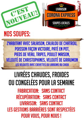 Bon plan, codes promo, réduction Guadeloupe, Martinique, Guyane, la Réunion : Livraison de soupes à domicile ! | photo-corona-express-2