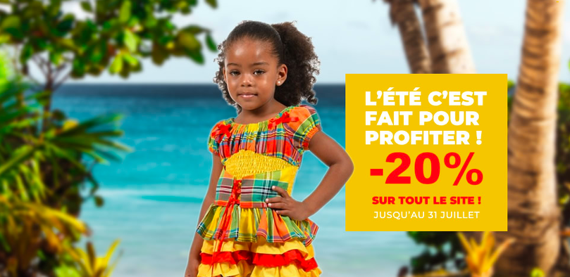 Bon plan, codes promo, réduction Guadeloupe, Martinique, Guyane, la Réunion : -20% sur tout le site ! | photo-20-sur-tout-le-site