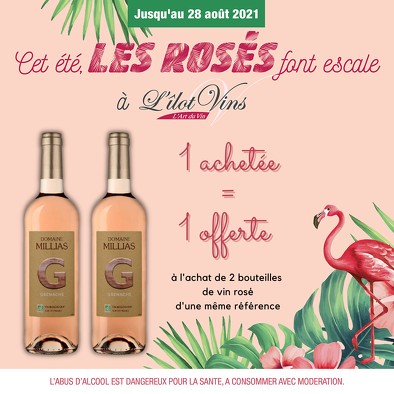 Bon plan, codes promo, réduction Guadeloupe, Martinique, Guyane, la Réunion : Les rosés font escale à L'ÎLOT VINS | photo-les-roses-font-escale-a-l-ilot-vins-2