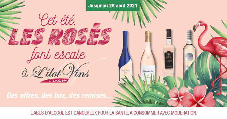 Bon plan, codes promo, réduction Guadeloupe, Martinique, Guyane, la Réunion : Les rosés font escale à L'ÎLOT VINS | photo-les-roses-font-escale-a-l-ilot-vins
