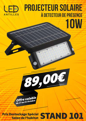 Bon plan, codes promo, réduction Guadeloupe, Martinique, Guyane, la Réunion : 89 € PROJECTEUR SOLAIRE PRIX SALON | photo-89-projecteur-solaire
