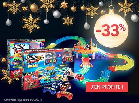 Bon plan, codes promo, réduction Guadeloupe, Martinique, Guyane, la Réunion : Circuits MAGIC TRACKS a -30% avec LA TV BOUTIQUE | photo-les-jouets-magic-tracks-a-30-avec-la-tv-boutique